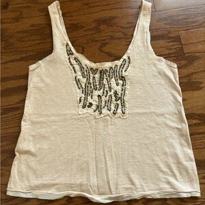 Tank Top with Embellishment & Back Zipper